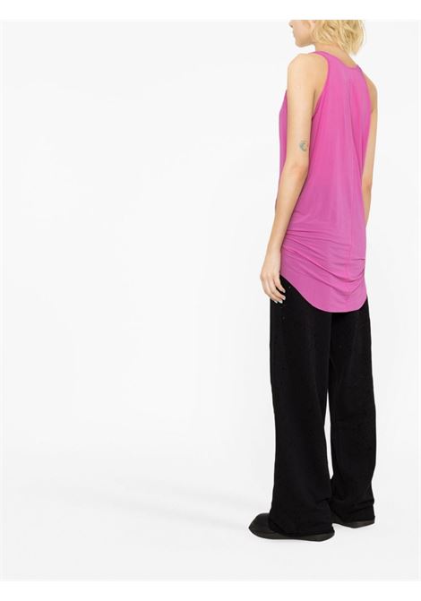 Pink raw-cut asymmetric tank top - women RICK OWENS | RO01C5151BZ13